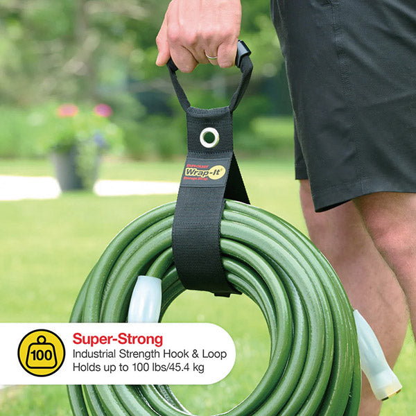 【11月の特価品】Wrap-It 100-HG-28BX ハンドル付収納ストラップ 28インチ BK ラップイット