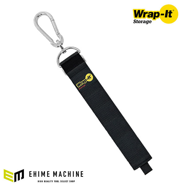 Wrap-It 100-HNH-32BL カラビナ付収納ストラップ 32インチ BK ラップイット