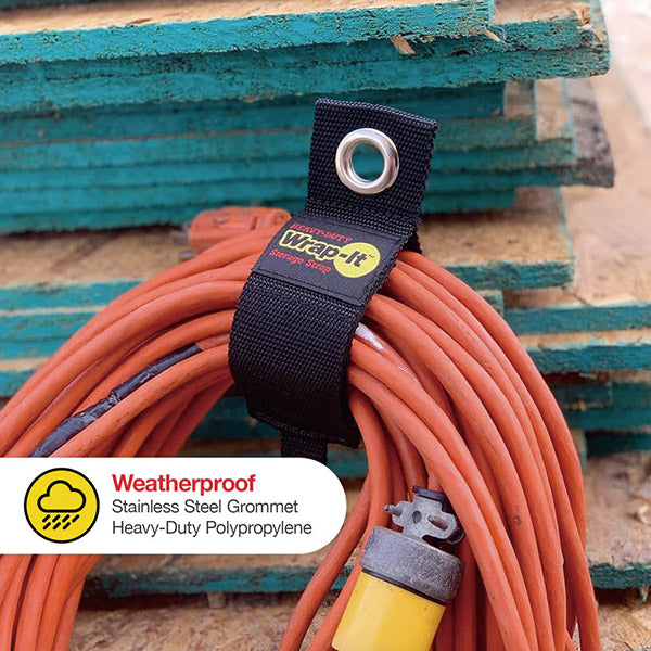 Wrap-It 102-30BX フック用収納ストラップ゚13インチ 2個入 BK ラップイット