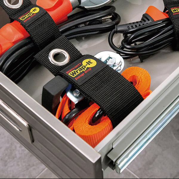 Wrap-It 102-40BX フック用収納ストラップ17インチ 2個入 BK ラップイット