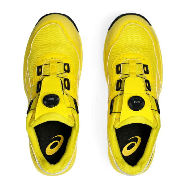 [24SS限定カラー] 同色アシックスストライプがかっこいい アシックス 安全靴 ウィンジョブ CP209 BOA ヴァイブランドイエロー 1271A029.750 ASICS 作業靴 スニーカー