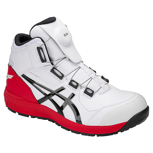 アシックス 安全靴 ウィンジョブ CP304 BOA ホワイト×ブラック 3E ハイカット JSAA A種 22.5cm~30.0cm (1271A030.100) ASICS