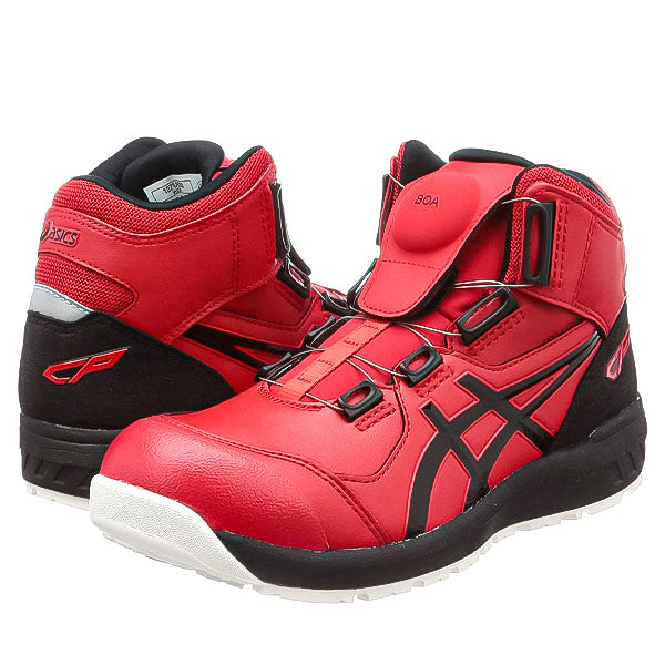 アシックス 安全靴 ウィンジョブ CP304 BOA クラシックレッド×ブラック 3E ハイカット JSAA A種 22.5cm~30.0cm (1271A030.600) ASICS