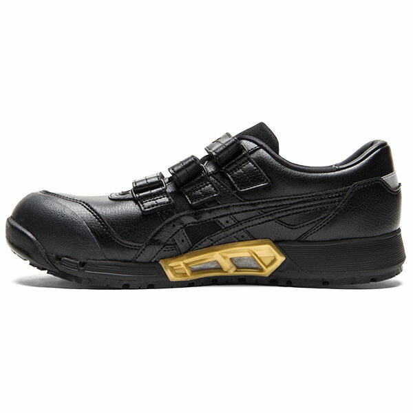 アシックス 安全靴 1271A035.001 ウィンジョブCP305 AC ブラック×ブラック ASICS ローカット ベルトタイプ 人工皮革 おしゃれ かっこいい 作業靴 スニーカー