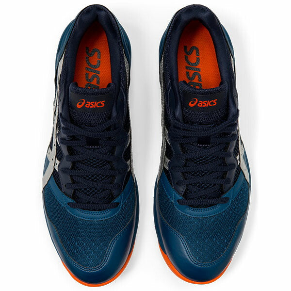 アシックス 安全靴 ウィンジョブ CP210 マコブルー×シルバー (1273a006.400) ASICS ローカット 紐タイプ メッシュ 作業靴 スニーカー