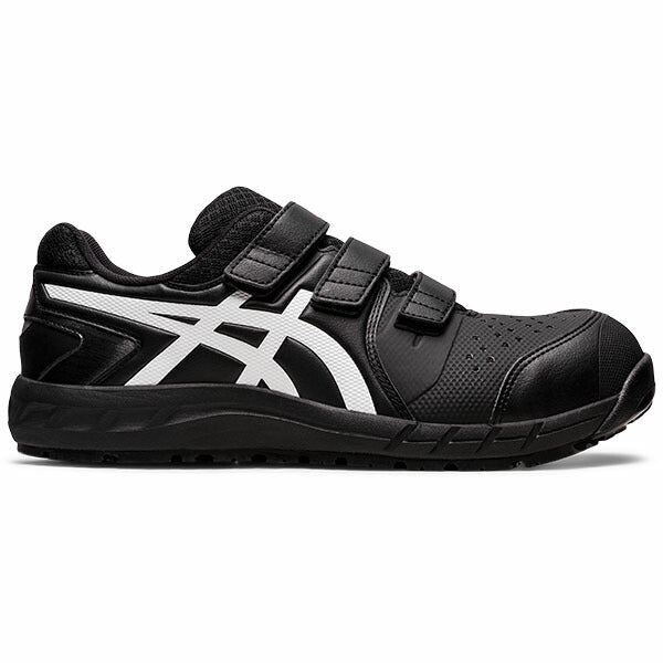 アシックス 安全靴 ウィンジョブ CP112 001 (1273A056.001) ブラック×ホワイト ASICS ローカット ベルトタイプ メッシュ おしゃれ かっこいい 作業靴 スニーカー 黒 白