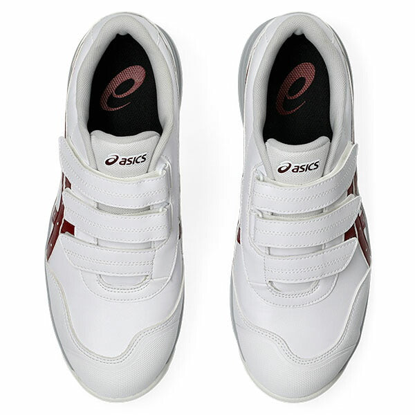 アシックス 安全靴 ウィンジョブ CP311 ホワイト×ビートジュース (1273a110.100) 3E相当 ローカット ベルトタイプ 人工皮革 JSAA A種 22.5~32.0cm (1273A110.100) ASICS