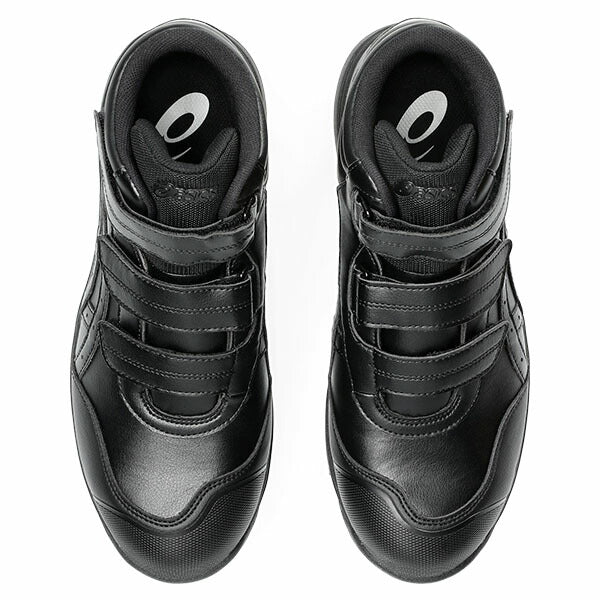 アシックス 安全靴 ウィンジョブ CP312 ブラック×ブラック (1273A111.001) 3E相当 ハイカット ベルトタイプ 人工皮革 JSAA A種 22.5~32.0cm ASICS