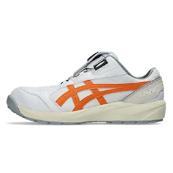 アシックス 安全靴 ウィンジョブ CP229 BOA ホワイト×サンピーチ 3E相当 ローカット ダイヤル式 JSAA A種 22.5~30.0cm (1273A123.100) ASICS