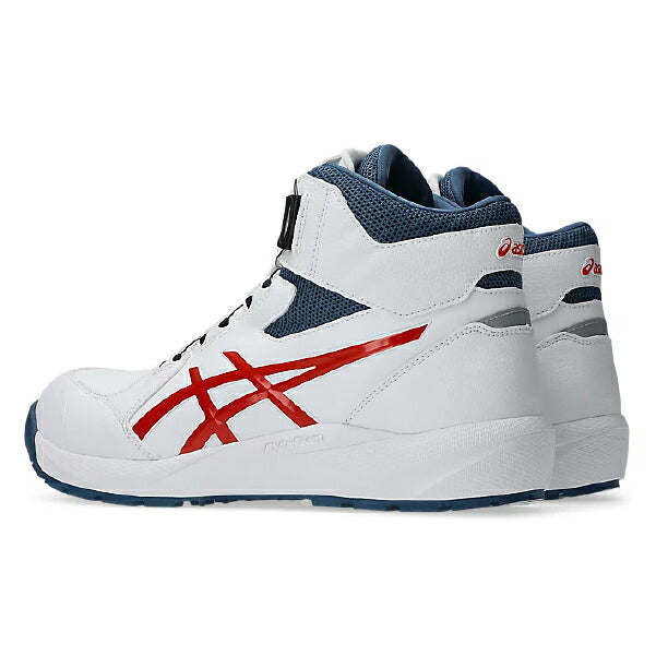 アシックス 安全靴 ウィンジョブ CP314 BOA ホワイト×チェリートマト 3E相当 ハイカット ダイヤル式 JSAA A種 22.5~30.0cm (1273A124.100) ASICS