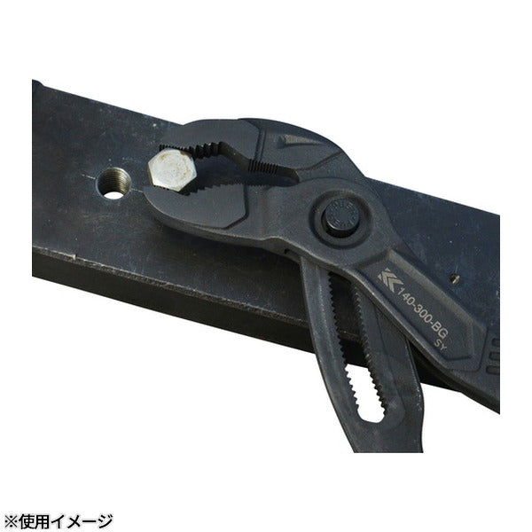 フジ矢 クイックウォーターポンププライヤー(黒金) (140-300-BG)(4952520853108) FUJIYA 工具