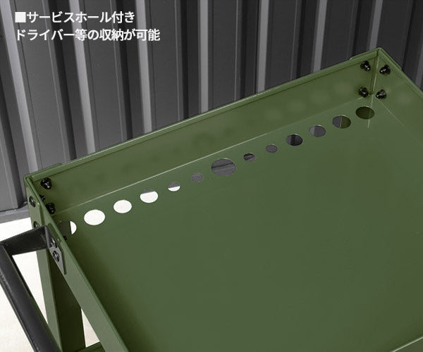 日本正規品 バーコ ミニカート 3段 ツールカート コンバットグリーン 新型HD仕様 ハイグレードキャスター (1470K1KPZRN) (4547230155408) BAHCO