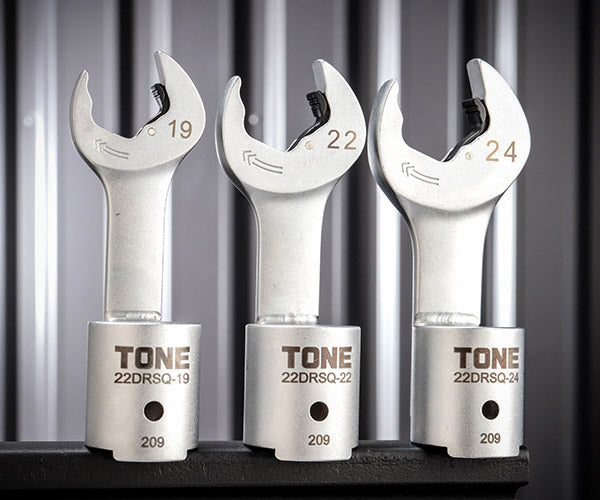 TONE 差替式トルクレンチ用交換クイックスパナヘッドセット T22Dシリーズ 3点セット (22DRSQ30)(4953488437263) トネ