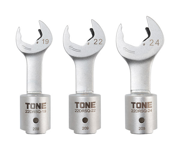 TONE 差替式トルクレンチ用交換クイックスパナヘッドセット T22Dシリーズ 3点セット (22DRSQ30)(4953488437263) トネ