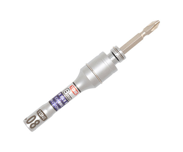 TONE ソケットビット(電動工具用) 差替式ユニバーサルビットソケット 対辺寸法8mm (2BNU-08)(4953488317039) トネ