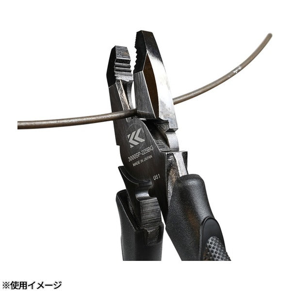 フジ矢 テコペン偏芯パワーペンチ 黒金 225mm (3000SP-225BG)(4952520030653) FUJIYA 工具