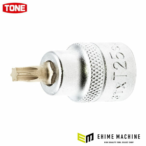 TONE ショートトルクスソケット 強力タイプ T25 差込角9.5mm 日本製 (3TX-T25S)(4953488476750) トネ