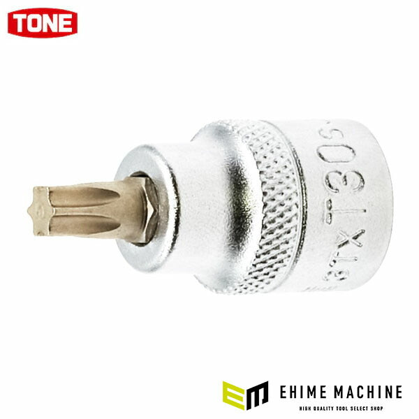 TONE ショートトルクスソケット 強力タイプ T30 差込角9.5mm 日本製 (3TX-T30S)(4953488476774) トネ