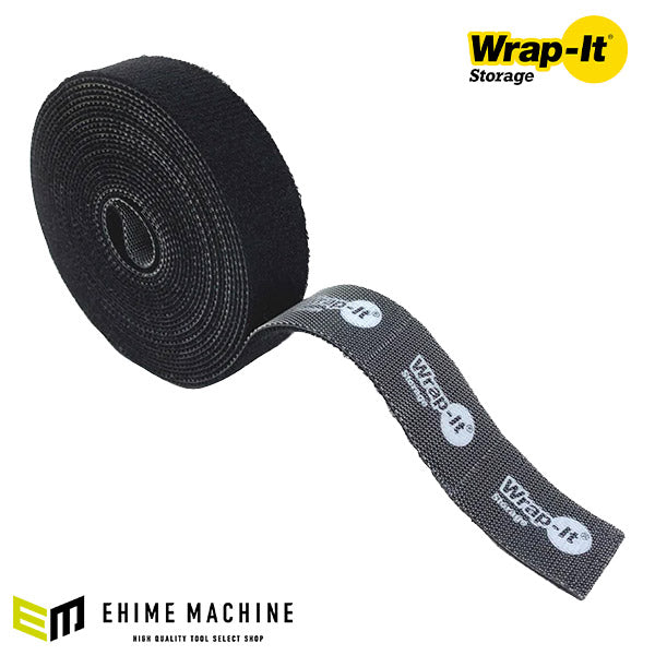 Wrap-It 400-12X75PBL 配線コード収納ロール 3.7m BK ラップイット