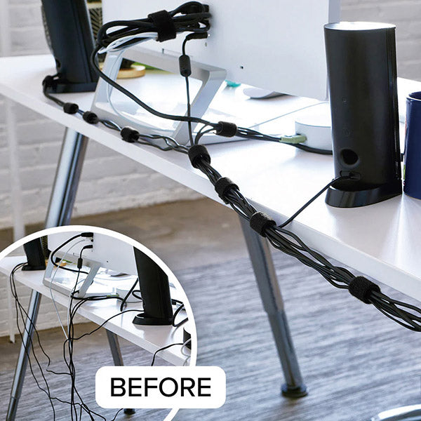 Wrap-It 400-12X75PBL 配線コード収納ロール 3.7m BK ラップイット