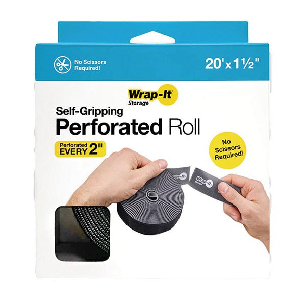 Wrap-It 400-20X15PBL 配線コード収納ロール 6.1m BK ラップイット