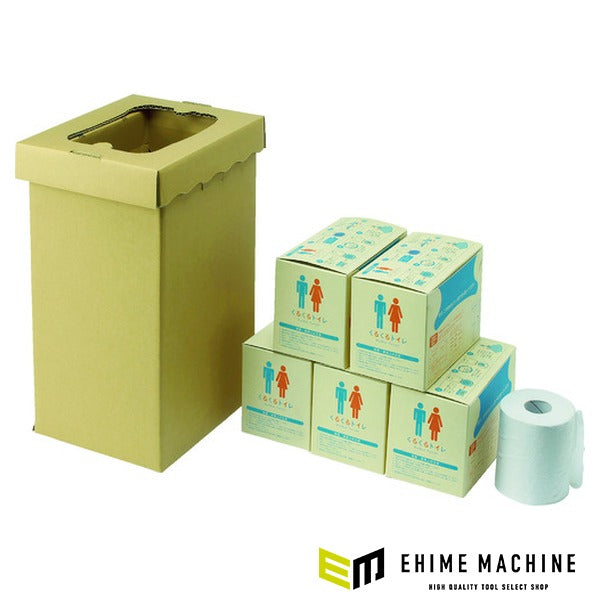 三和製作所 非常用トイレ袋 くるくるトイレ 100回分 段ボール便座付 耐荷重100kg 日本製 (400-785)(4571263739724) sanwa