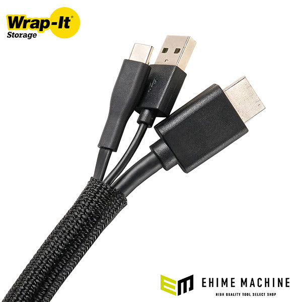 【11月の特価品】Wrap-It 400-SM-10x50BL ケーブルスリーブMeshBlack ラップイット