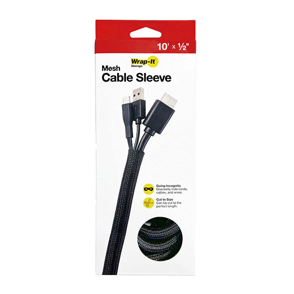 【11月の特価品】Wrap-It 400-SM-10x50BL ケーブルスリーブMeshBlack ラップイット