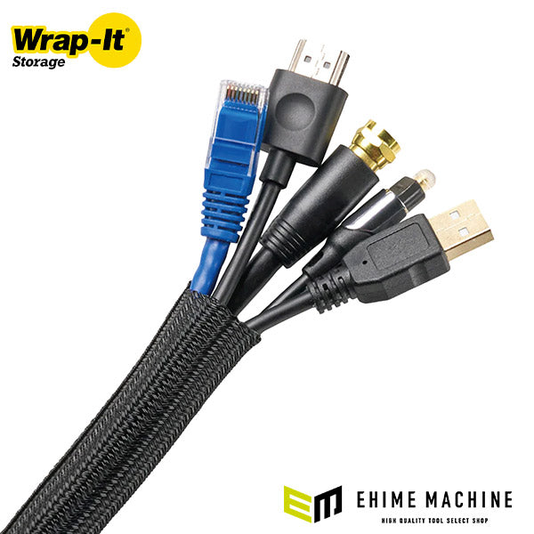 Wrap-It 400-SM-10x75BL ケーブルスリーブMeshBlack ラップイット