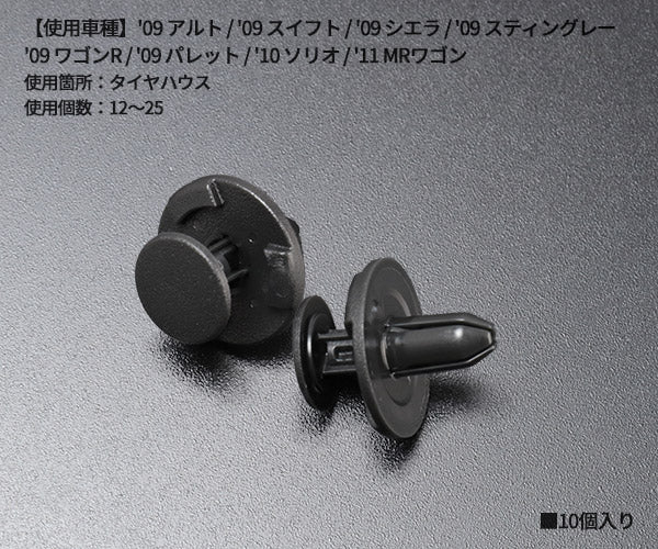 ムーブオン CSW-040 クリップ 10入 タイヤハウス用 車 自動車 クリップ
