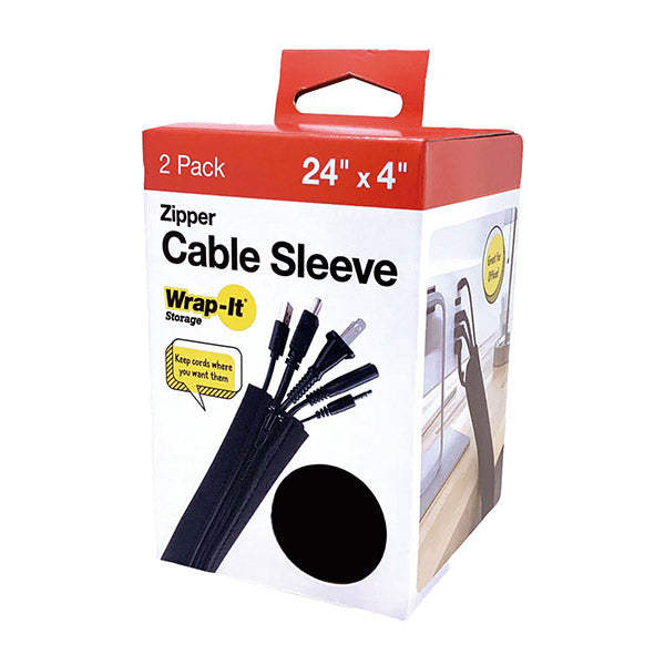 Wrap-It 402-SZ-24BL ケーブルスリーブZipper 24 2個入 ラップイット