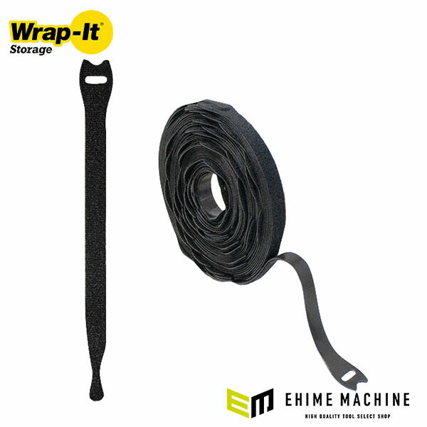 Wrap-It ケーブルタイ収納ロール 8インチ BK 50本入 450-CTR-8BL (0810016852469)ラップイット