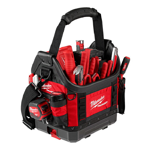 日本正規品 ミルウォーキー PACKOUT ベルト付き10インチタフトートバッグ (48-22-8311)(4573592054776) milwaukee