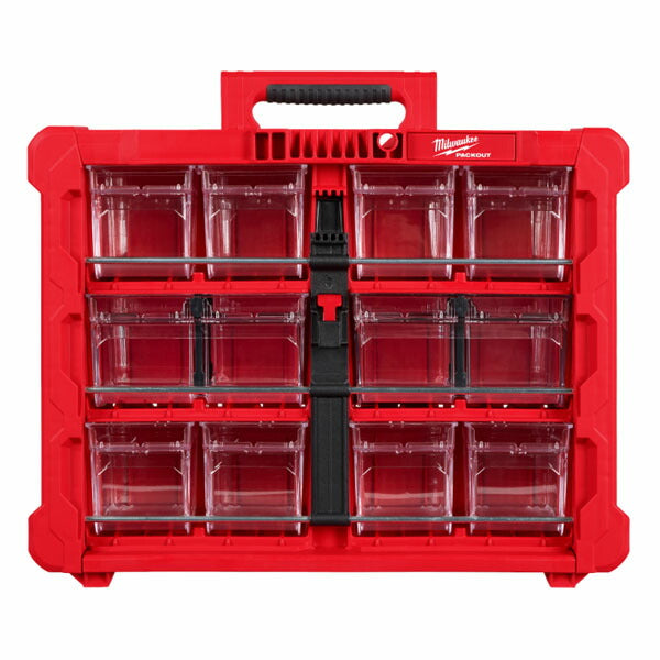 日本正規品 ミルウォーキー PACKOUT パーツキャビネットオーガナイザー 小物収納 耐荷重18kg パックアウトシステム連結対応 ロックバー付き ラベル付き (48-22-8433) (4573592056329) Milwaukee
