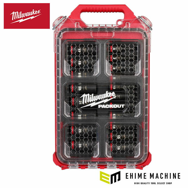 日本正規品 ミルウォーキー SHOCKWAVE IMPACT DUTY ディープインパクトソケット 3/8インチ(9.5mm)角 19PCS PACKOUTセット (49-66-6801)(4573592053434) milwaukee