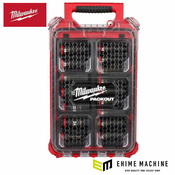 日本正規品 ミルウォーキー SHOCKWAVE IMPACT DUTY ディープインパクトソケット 1/2インチ(12.7mm)角 16PCS PACKOUTセット (49-66-6803)(4573592053441) milwaukee