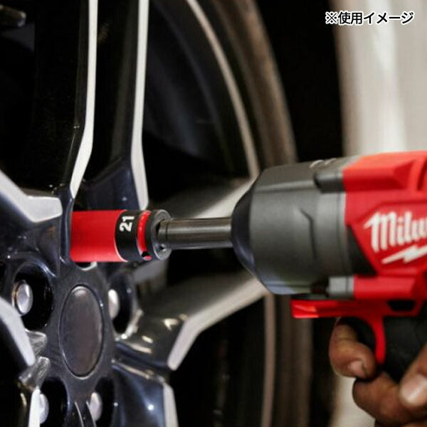 日本正規品 ミルウォーキー SHOCKWAVE IMPACT DUTY ホイールナット用インパクトソケット 1/2インチ(12.7mm)角 19mm(黄) (4932493372A)(4573592055391) milwaukee