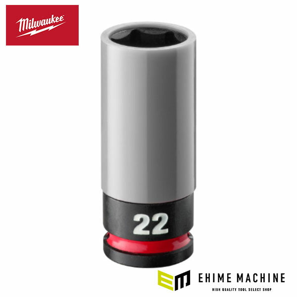日本正規品 ミルウォーキー SHOCKWAVE IMPACT DUTY ホイールナット用インパクトソケット 1/2インチ(12.7mm)角 22mm(灰) (4932493374A)(4573592055414) milwaukee