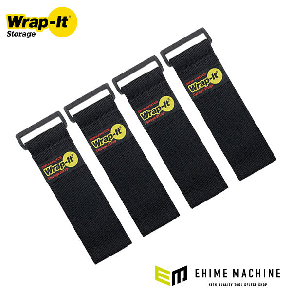 Wrap-It 704-12B 配線コード収納ストラップ 12インチ 4個入BK ラップイット