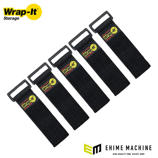 Wrap-It 705-09B 配線コード収納ストラップ 9インチ 5個入 BK ラップイット