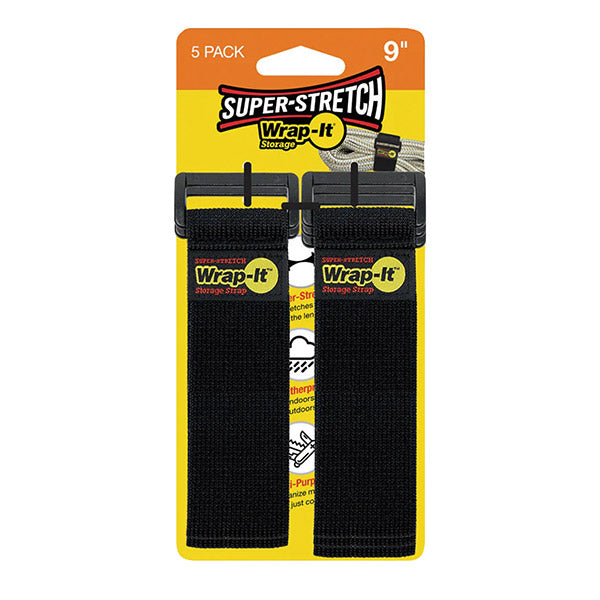 Wrap-It 705-09B 配線コード収納ストラップ 9インチ 5個入 BK ラップイット
