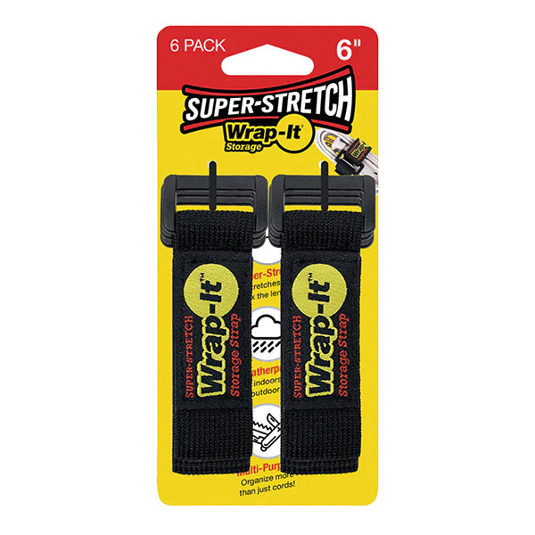 Wrap-It 706-06B 配線コード収納ストラップ 6インチ 6個入 BK ラップイット
