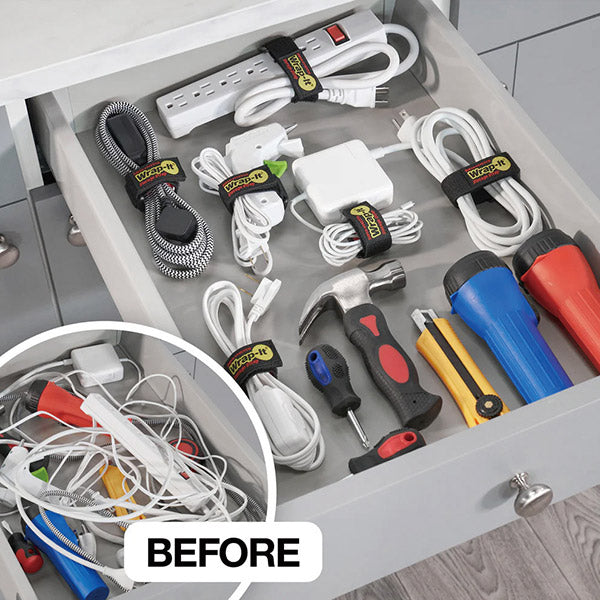 Wrap-It 706-06B 配線コード収納ストラップ 6インチ 6個入 BK ラップイット