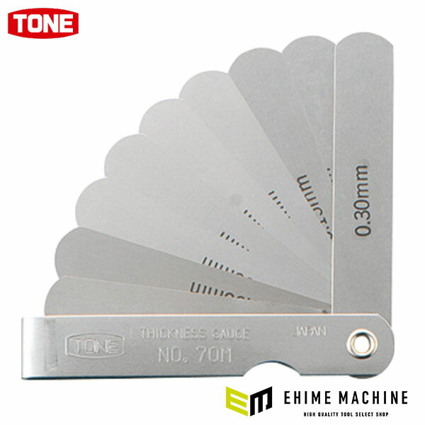 TONE シクネスゲージ 9枚組 リーフ形状A 長さ61mm (70M)(4953488012460) トネ