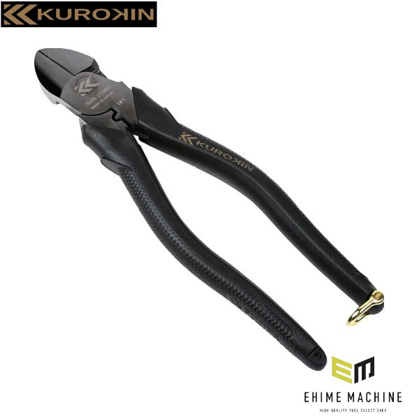 フジ矢 偏芯強力ニッパー薄刃 黒金 175mm (760N-175BG)(4952520077306) FUJIYA 工具