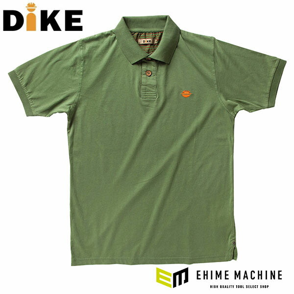 日本正規品 ディーケ ポロシャツ ポイズ モスグリーン XL 92121/500-XL (8052747528615) DIKE イタリア製の絶妙な色合い