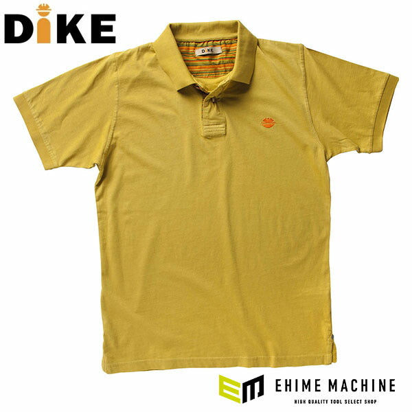 日本正規品 ディーケ ポロシャツ ポイズ イエローオーカー S 92121/700-S (8052747528707) DIKE イタリア製の絶妙な色合い