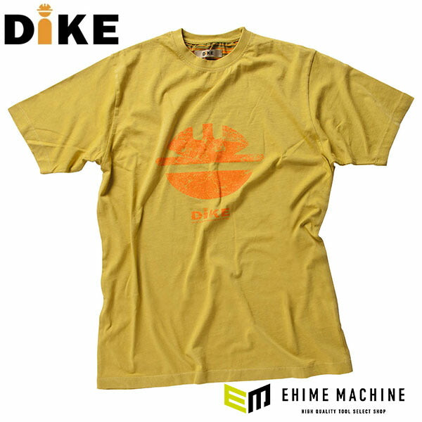 日本正規品 ディーケ Tシャツ タイディ イエローオーカー L 92131/700-L (8052747529025) DIKE イタリア製の絶妙な色合い