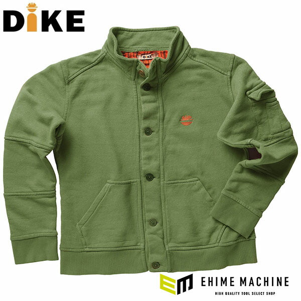 日本正規品 ディーケ 綿ジャケ フォーク モスグリーン L 94213/500-L (8058258786254) DIKE イタリア製の絶妙な色合い