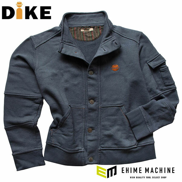 日本正規品 ディーケ 綿ジャケ フォーク ダストネイビー M 94213/800-M (8058258786452) DIKE イタリア製の絶妙な色合い